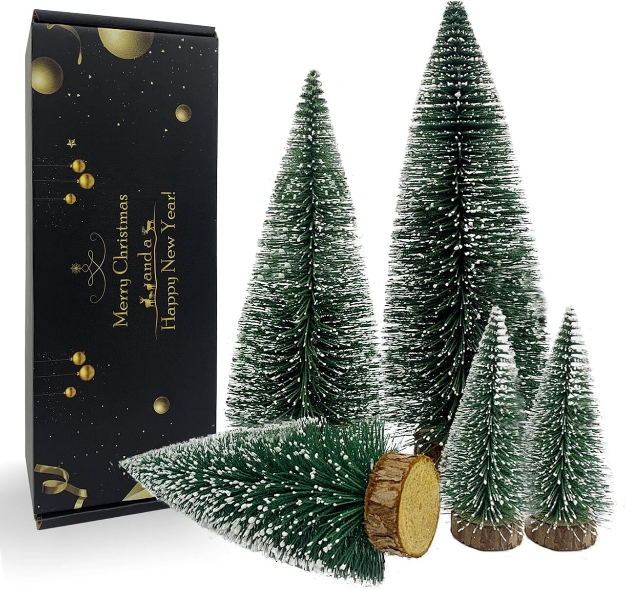 Desktop Miniature Christmas Trees Mini Pine Tree 5pcs (	5pcs Tree Green)